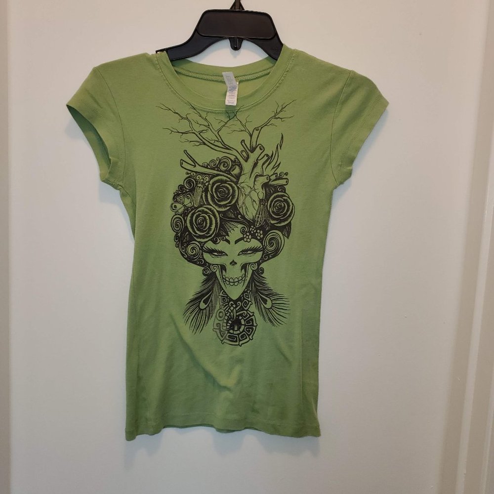 T-shirt women's boho  green, Small